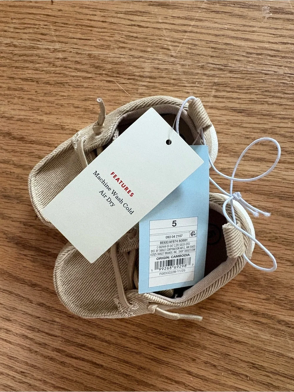 Cat & Jack Toddler Beige Canvas Moccasins